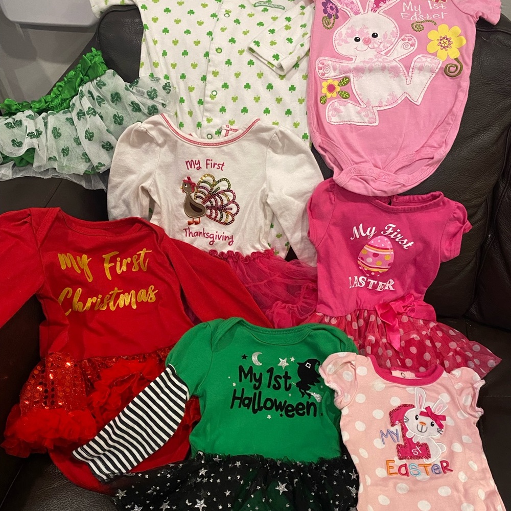 Bundle of “My Firsts” Baby Girl Outfits